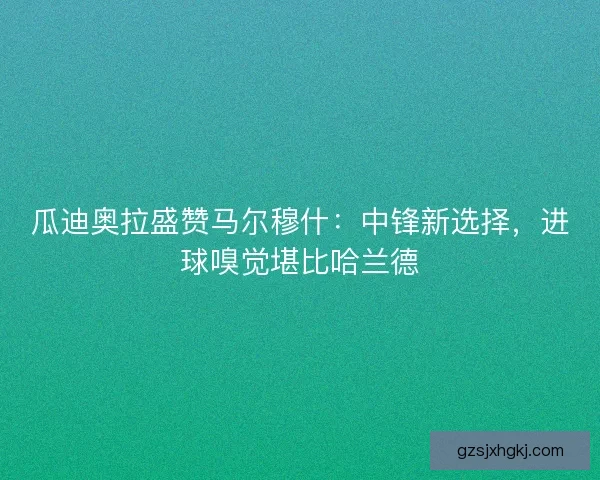瓜迪奥拉盛赞马尔穆什：中锋新选择，进球嗅觉堪比哈兰德