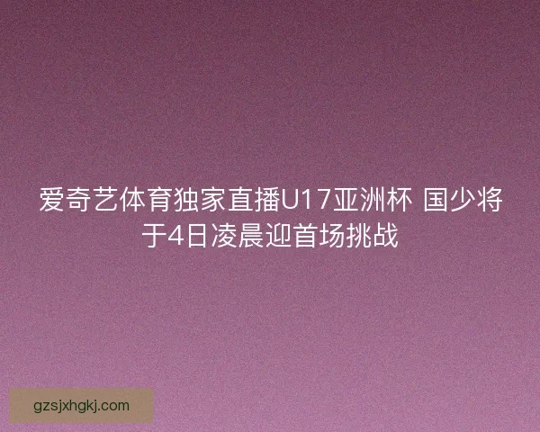 爱奇艺体育独家直播U17亚洲杯 国少将于4日凌晨迎首场挑战